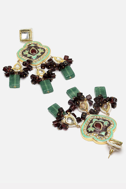 Natural Stone Embellished Necklace Set 