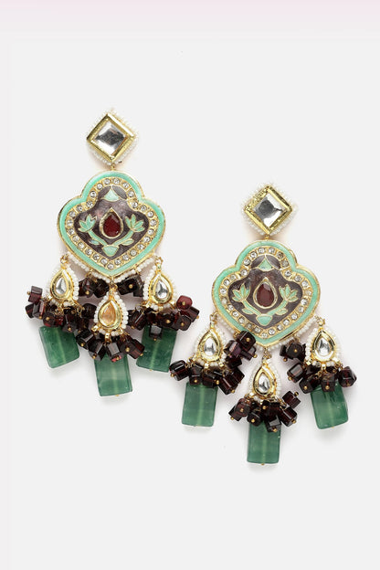 Natural Stone Embellished Necklace Set 