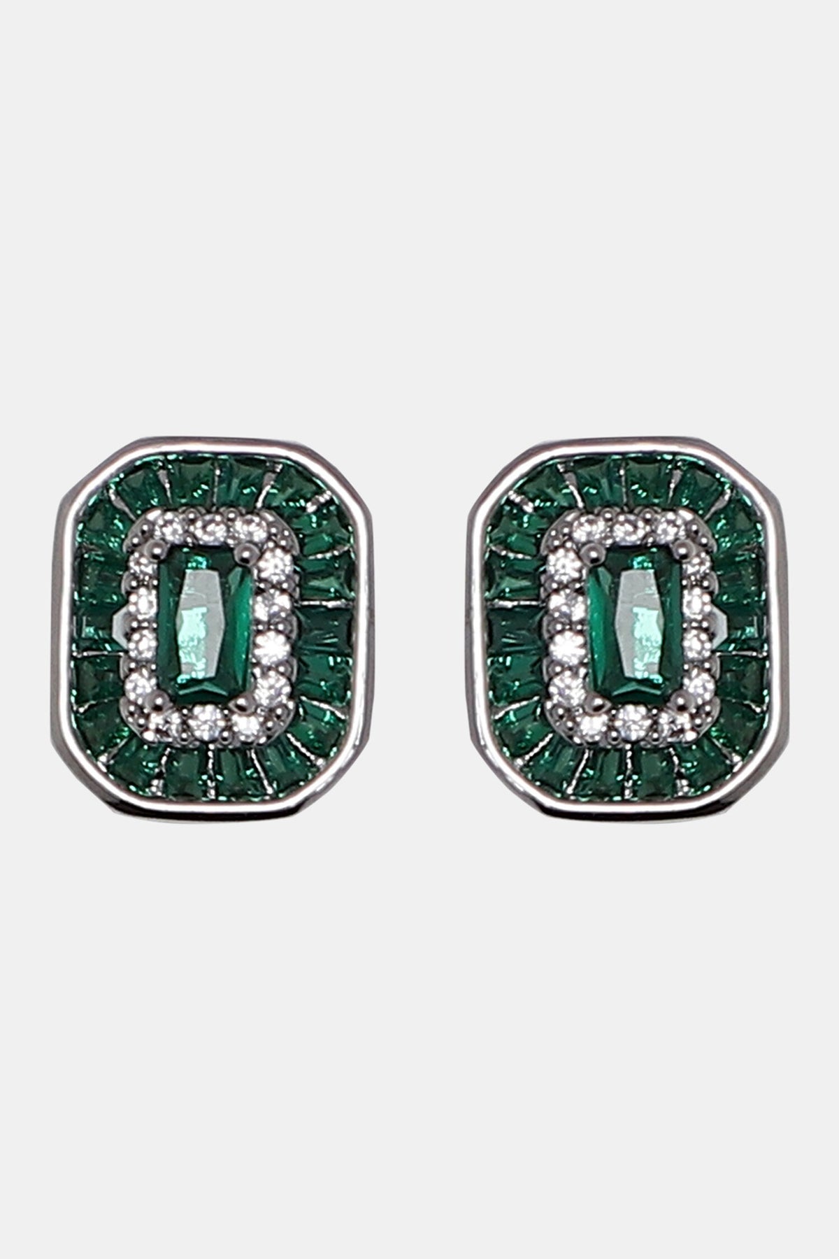 Natural Stone Embellished Stud Earrings 