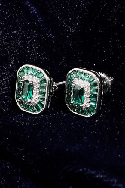 Natural Stone Embellished Stud Earrings 