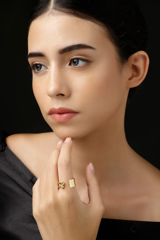 Gold Cutwork Designer Ring 