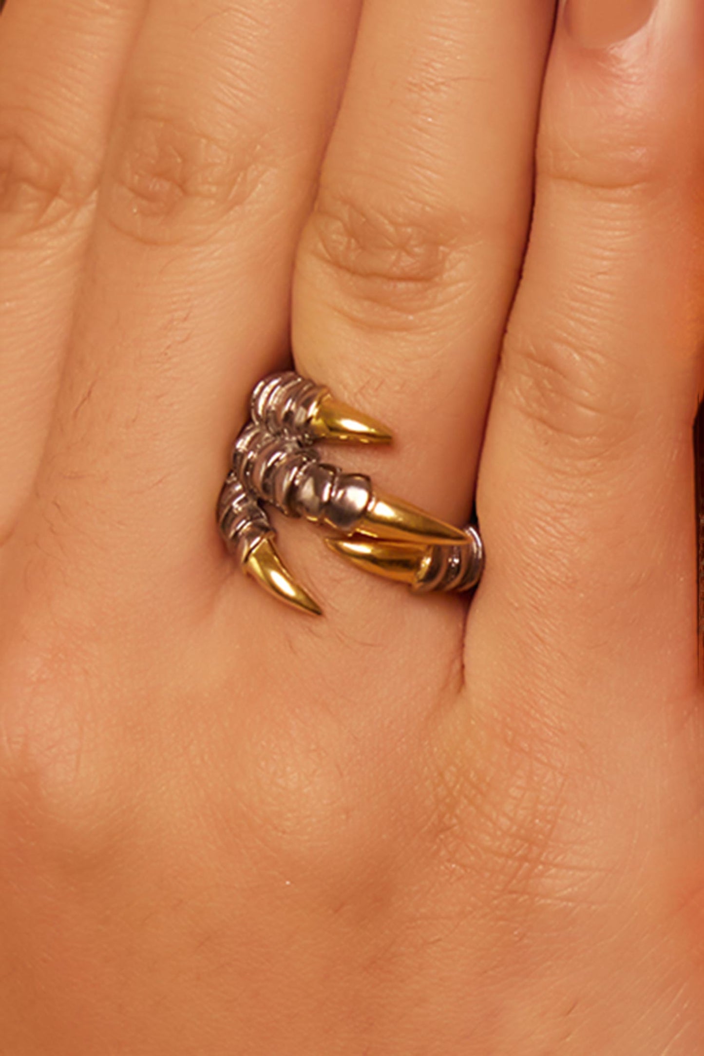 Garuda Nail Design Silver Ring 