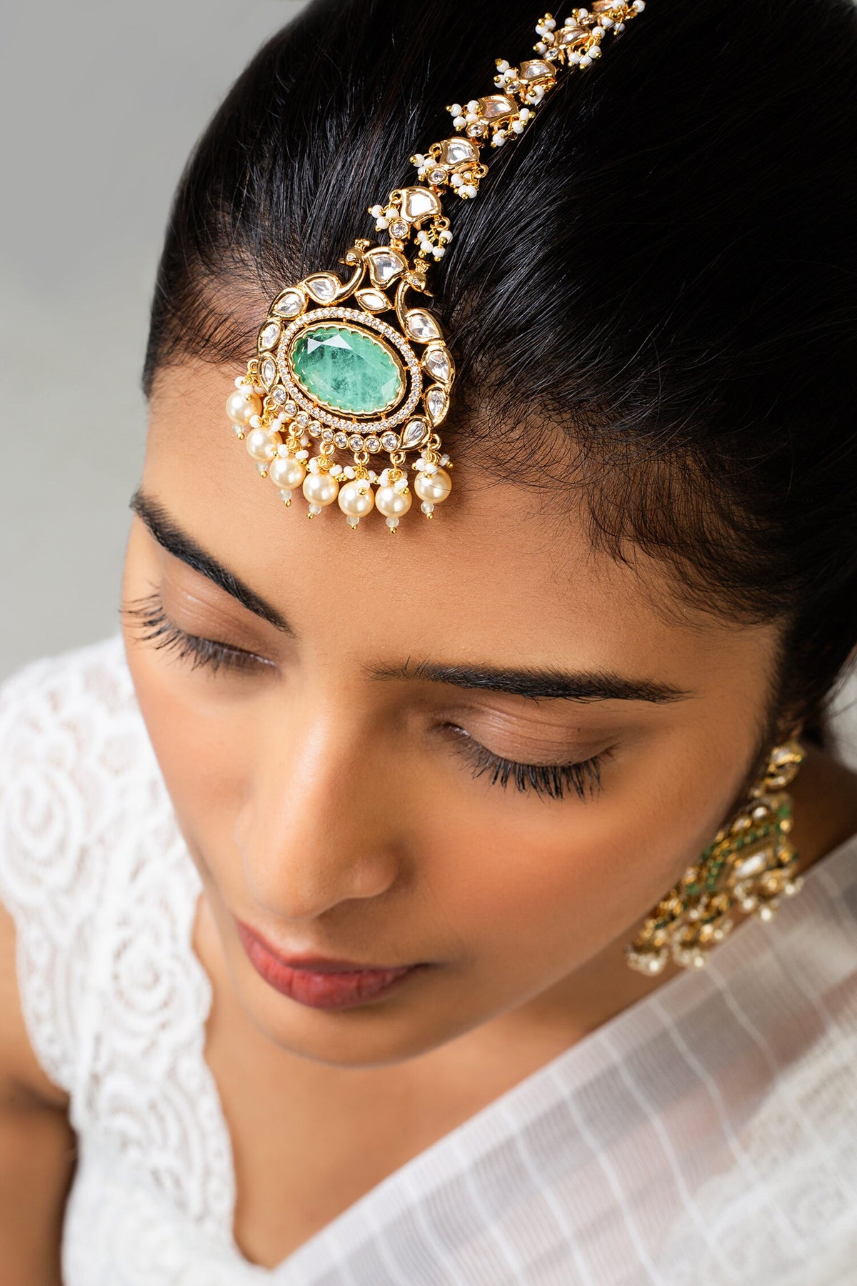 Antique Gold Plated Maangtikka 