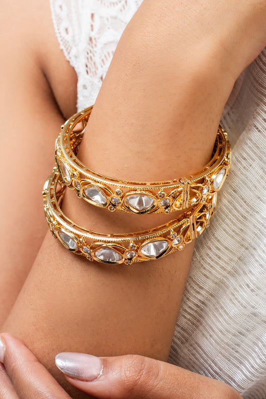 Stone Embellished Bangles Set of 2 