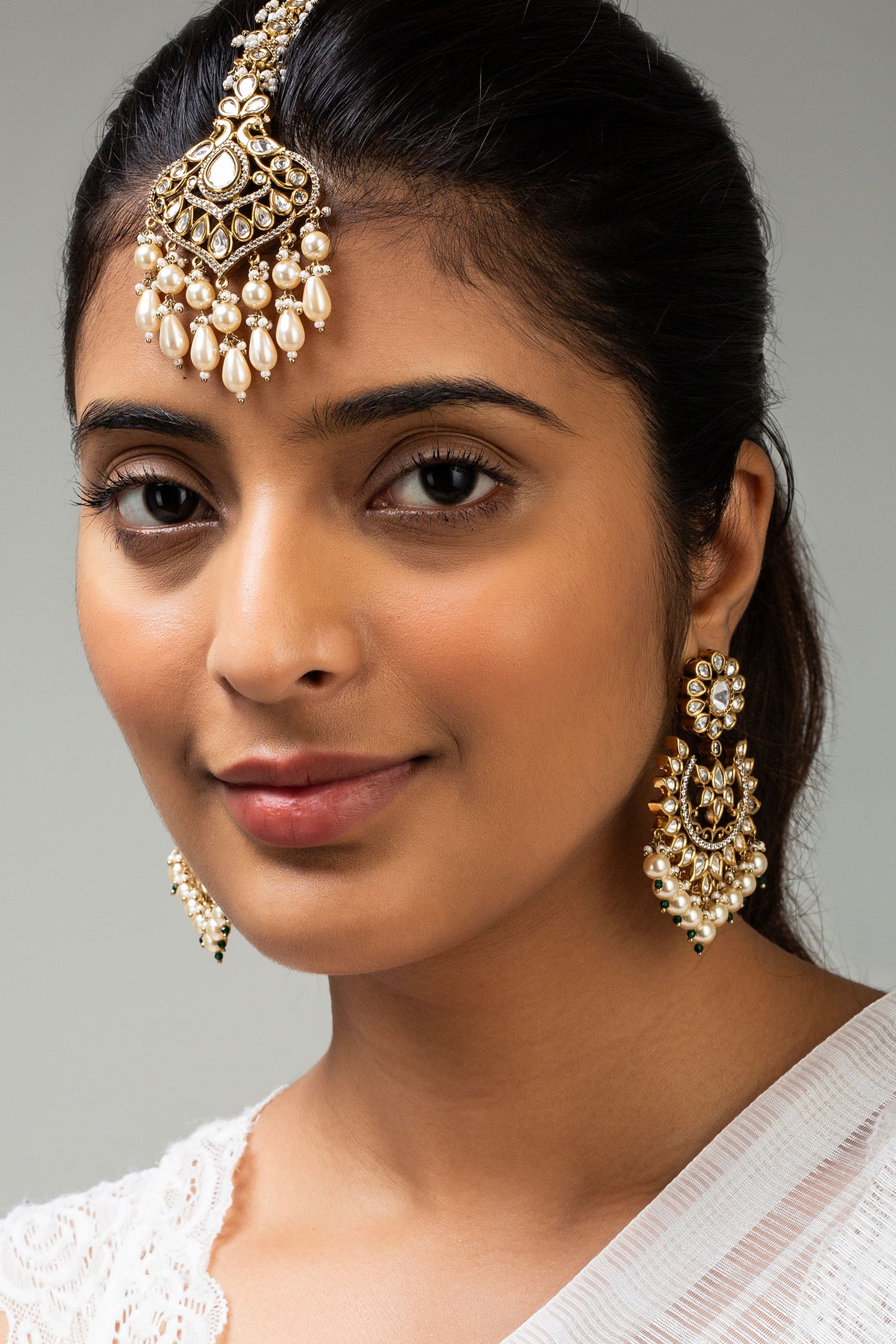Peacock Stone Studded Maangtikka 