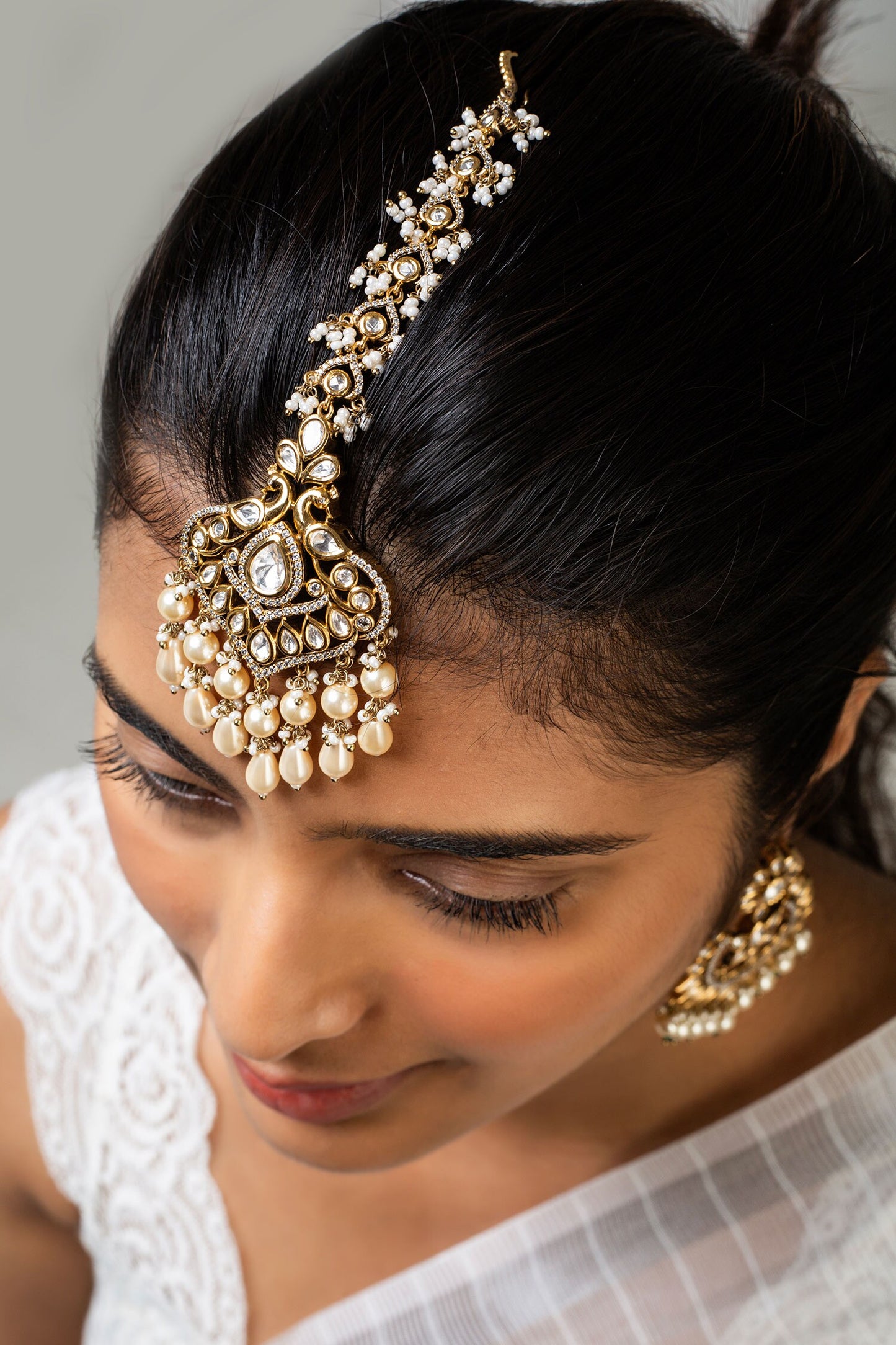 Peacock Stone Studded Maangtikka 
