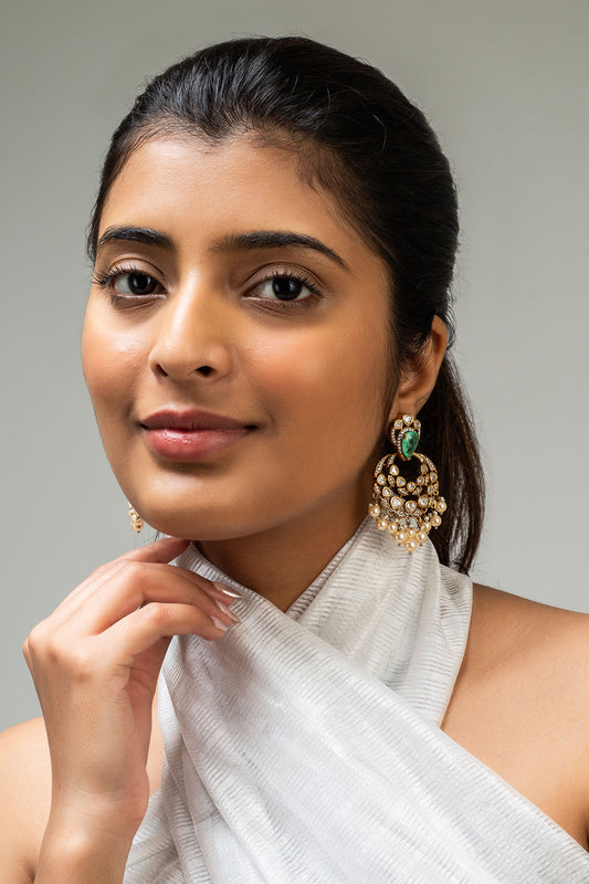 Stone Studded Petal Chandbalis 