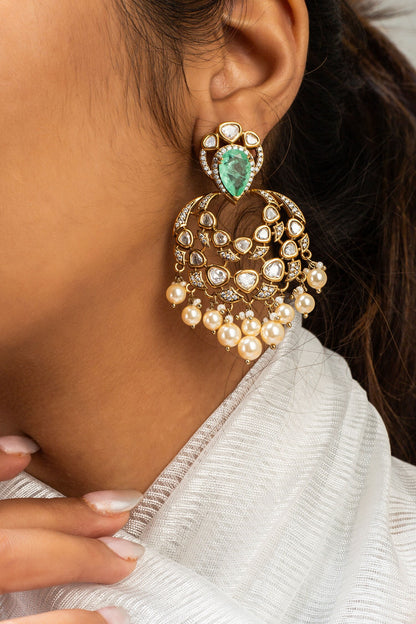 Stone Studded Petal Chandbalis 