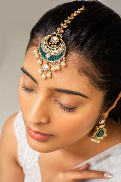 Antique Gold Plated Maangtikka 