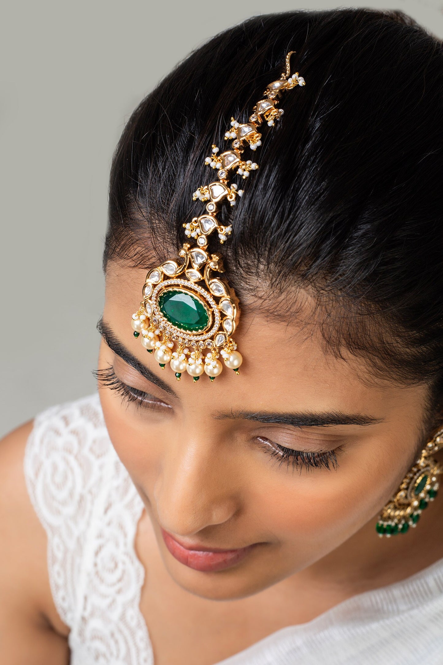 Antique Gold Plated Maangtikka 