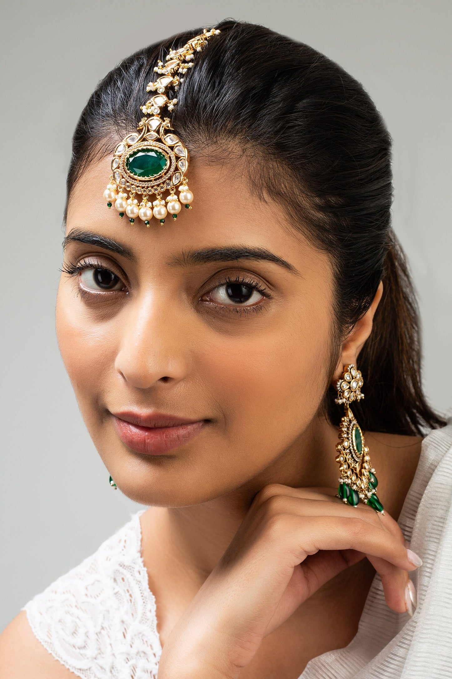 Antique Gold Plated Maangtikka 