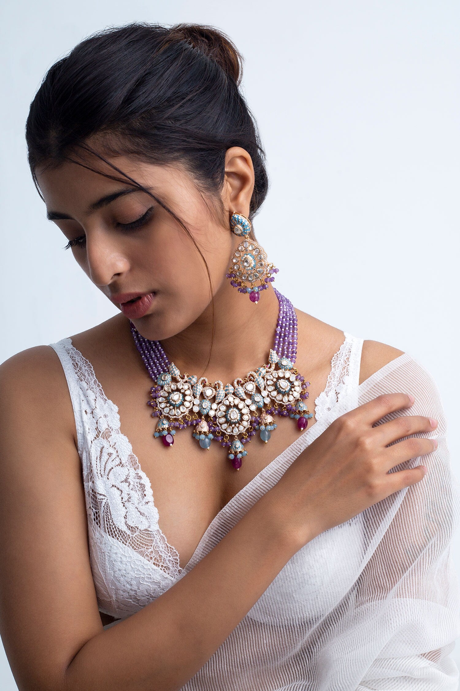 Bahar Embellished Necklace Set 