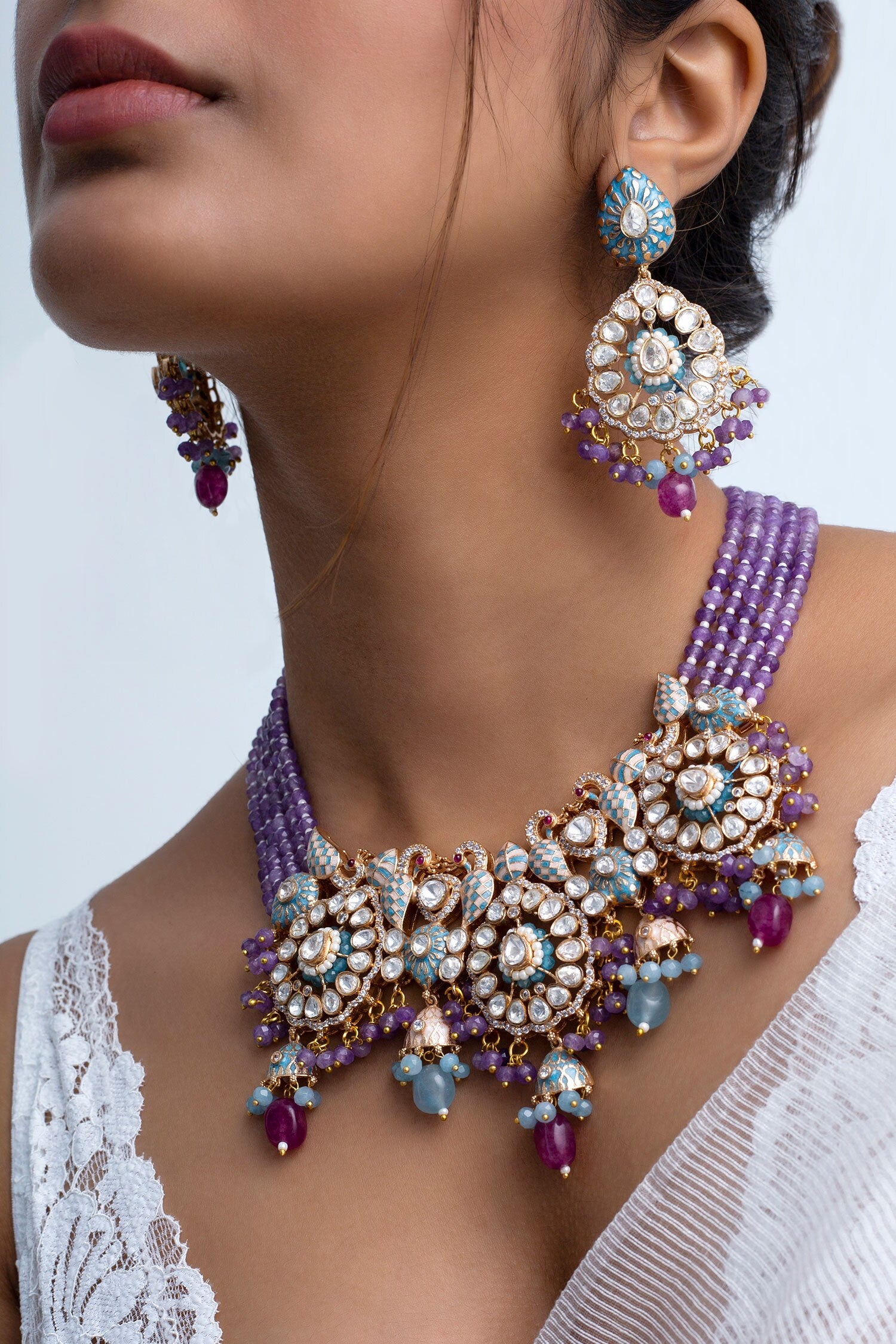 Bahar Embellished Necklace Set 