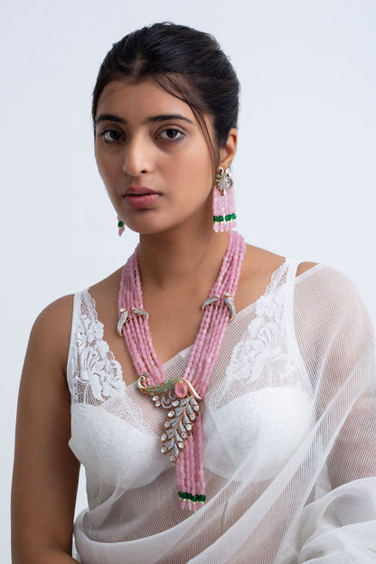 Gold Plated Beaded Necklace Set 