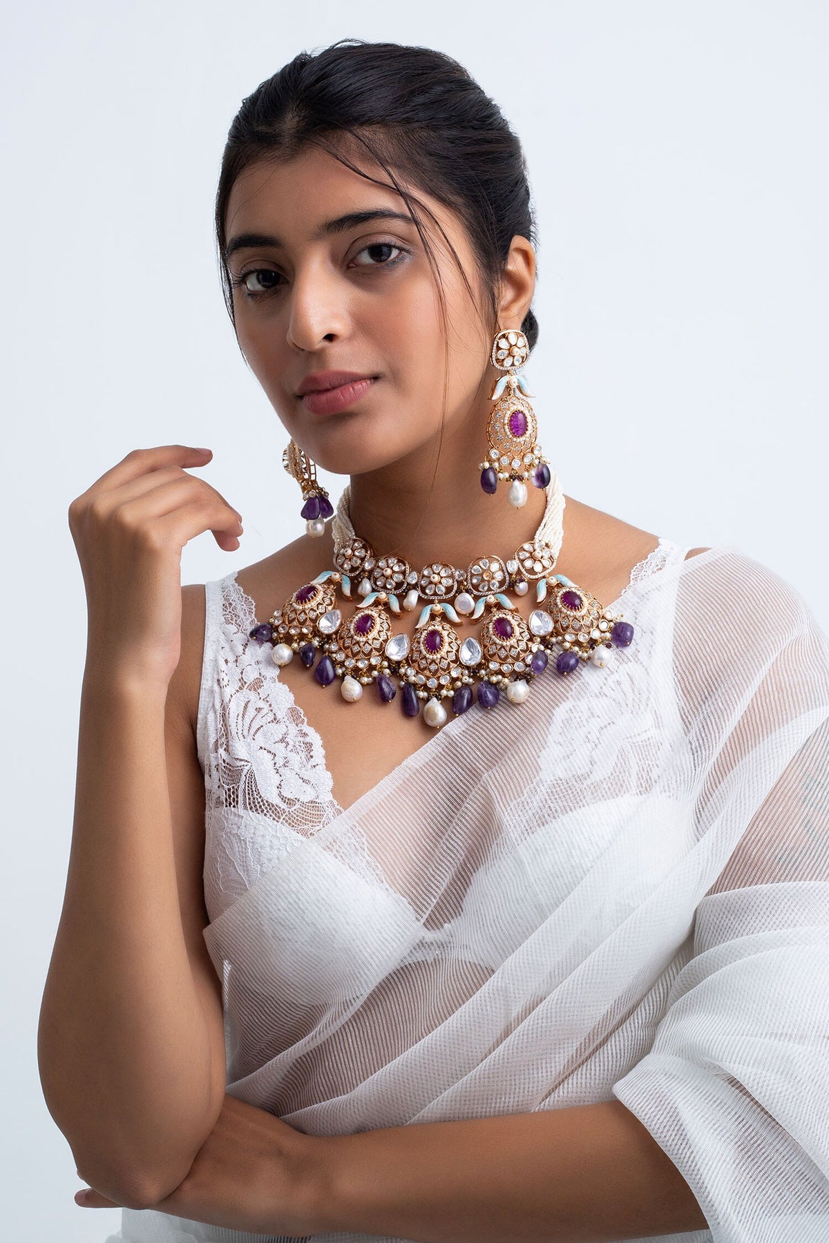 Gulshan Stone Embellished Necklace Set 
