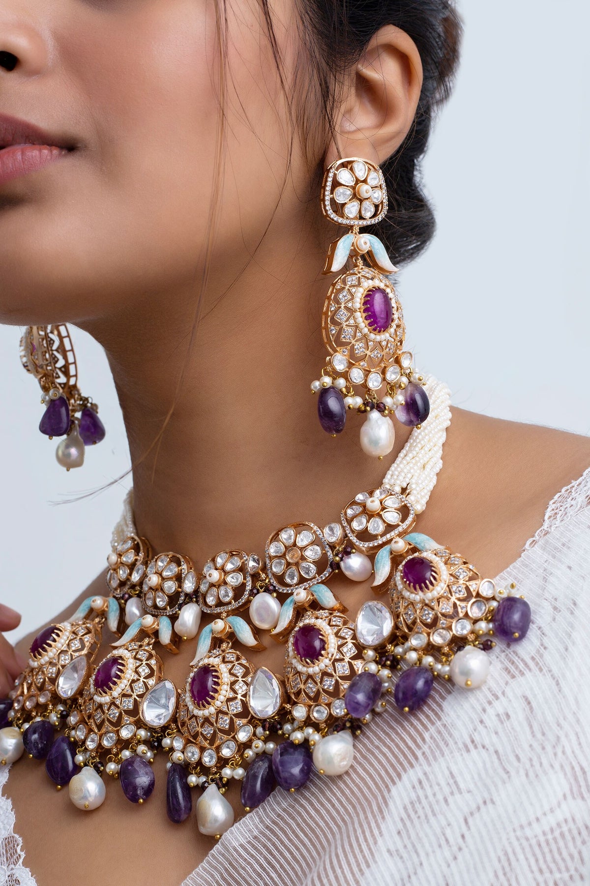 Gulshan Stone Embellished Necklace Set 