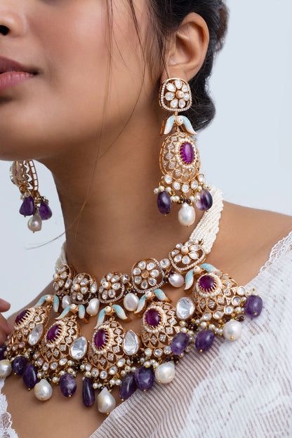 Gulshan Stone Embellished Necklace Set 