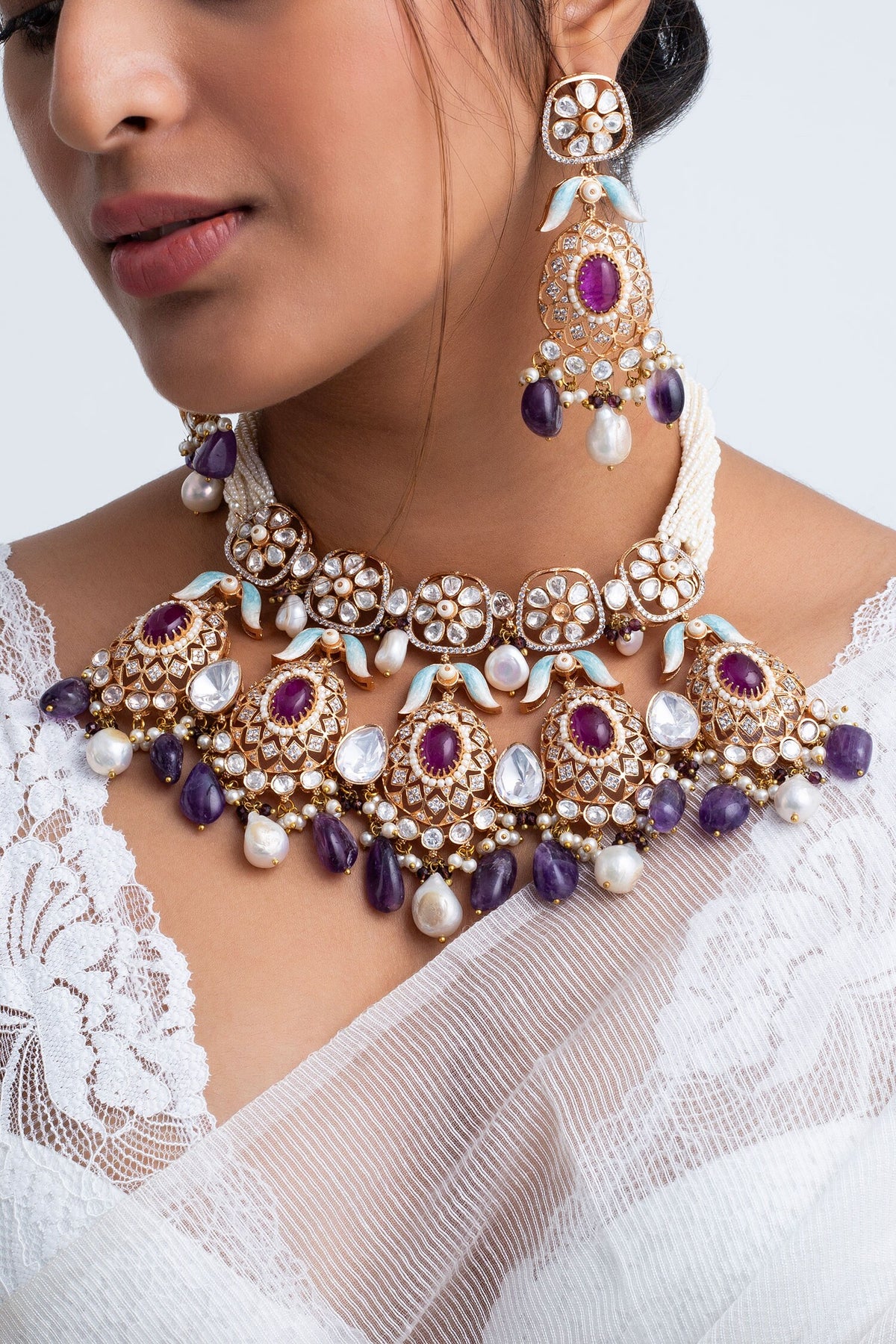 Gulshan Stone Embellished Necklace Set 