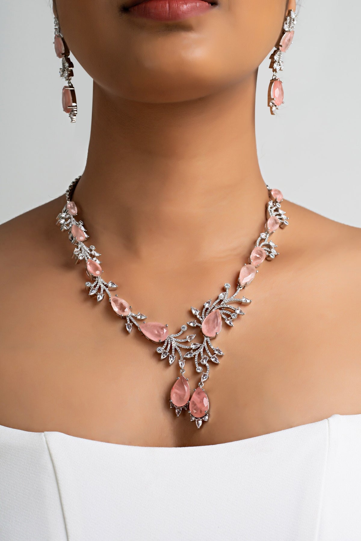 Floral Vine Bead Necklace Set 