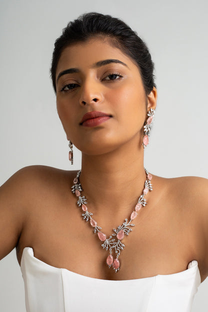 Floral Vine Bead Necklace Set 
