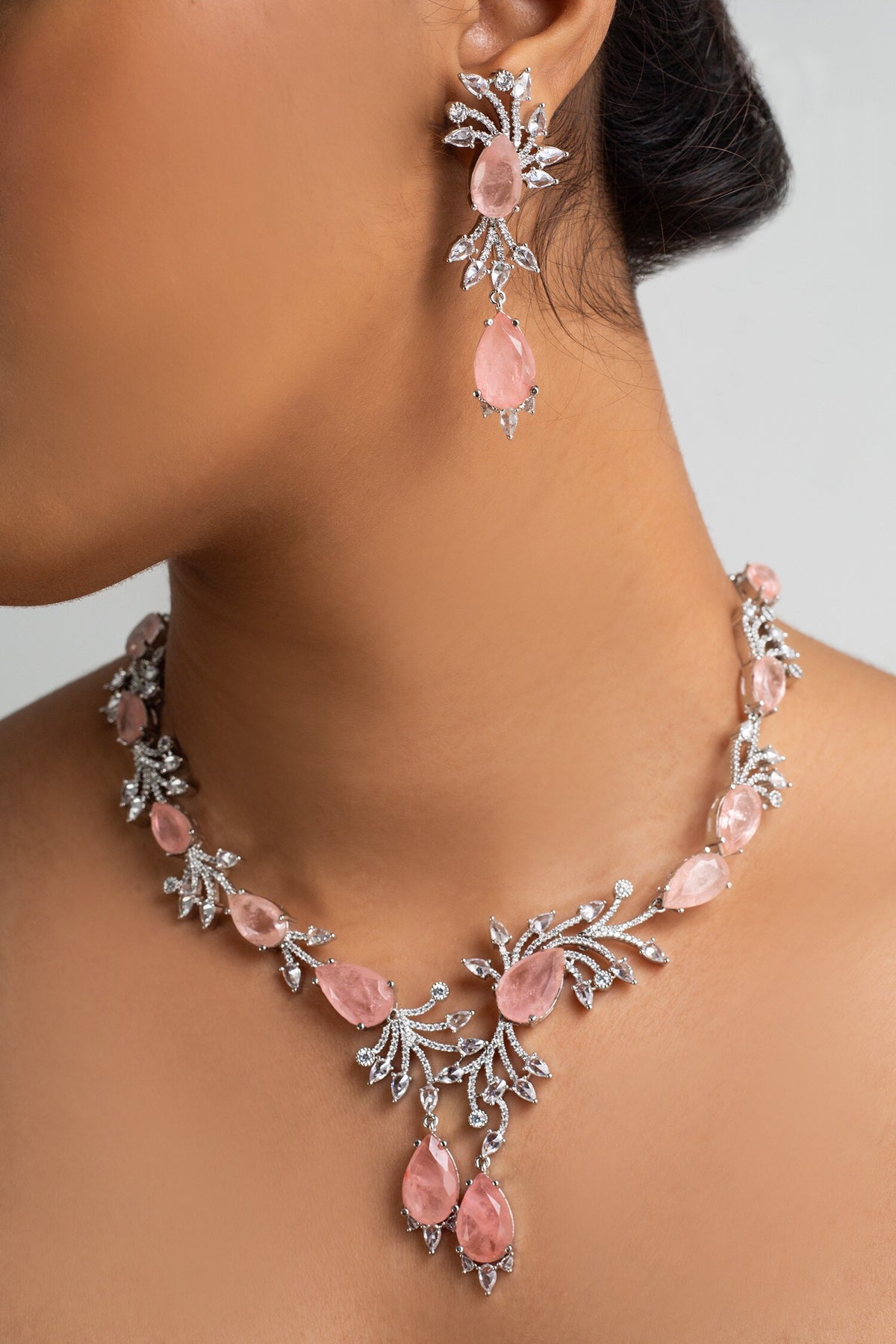 Floral Vine Bead Necklace Set 