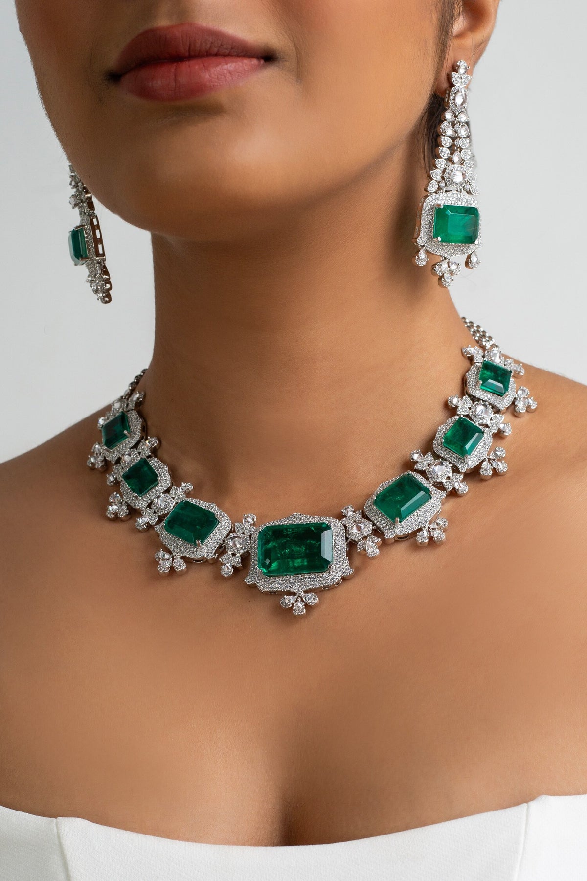 Designer Stone Embellished Necklace Set 