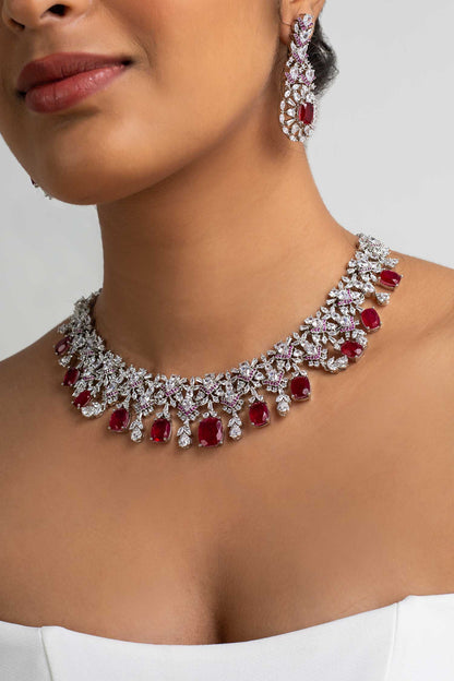 Stone Embellished Necklace Set 