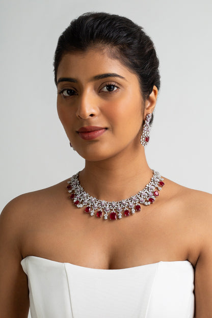 Stone Embellished Necklace Set 