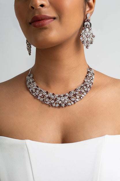 Multi Color Stone Embellished Necklace Set 