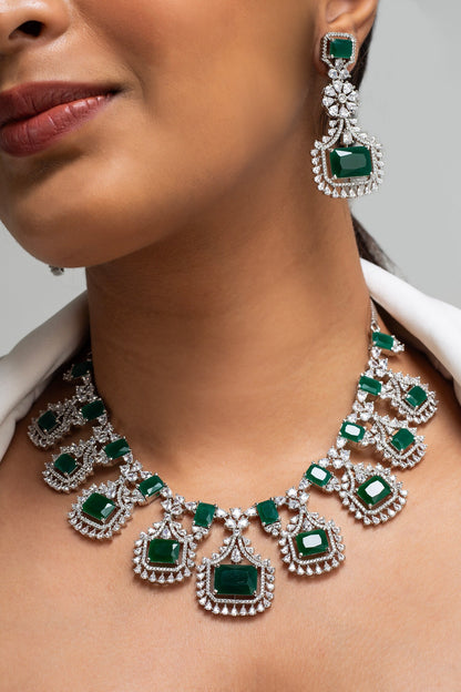Chandelier Stone Necklace Set 