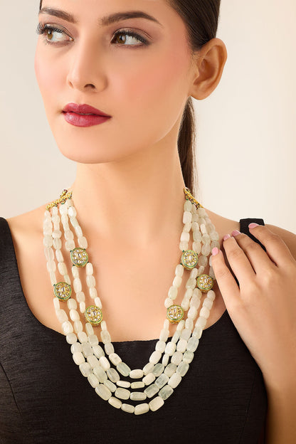Kundan Beaded Multistrand Necklace 