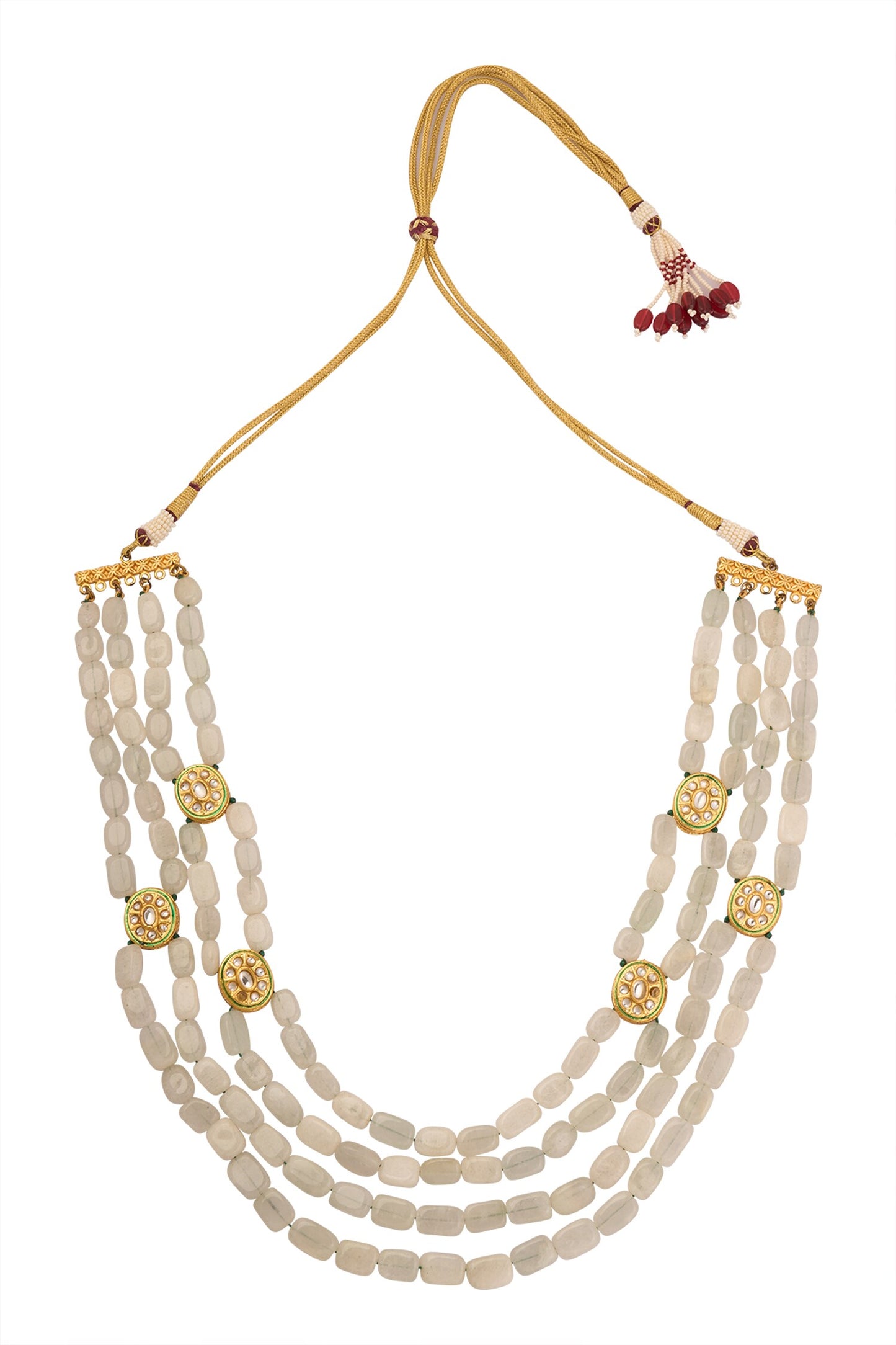 Kundan Beaded Multistrand Necklace 