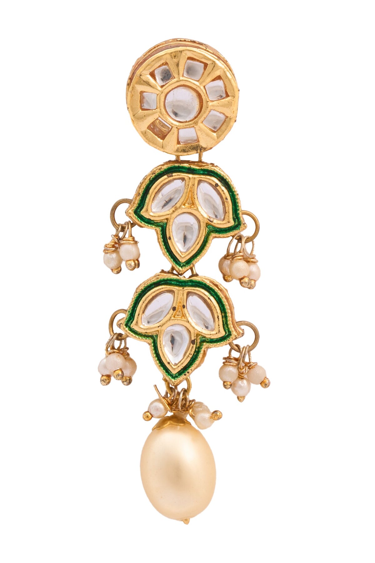 Natural Stone & Pearl Drop Earrings 
