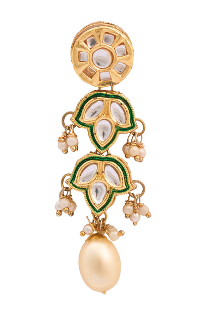 Natural Stone & Pearl Drop Earrings 