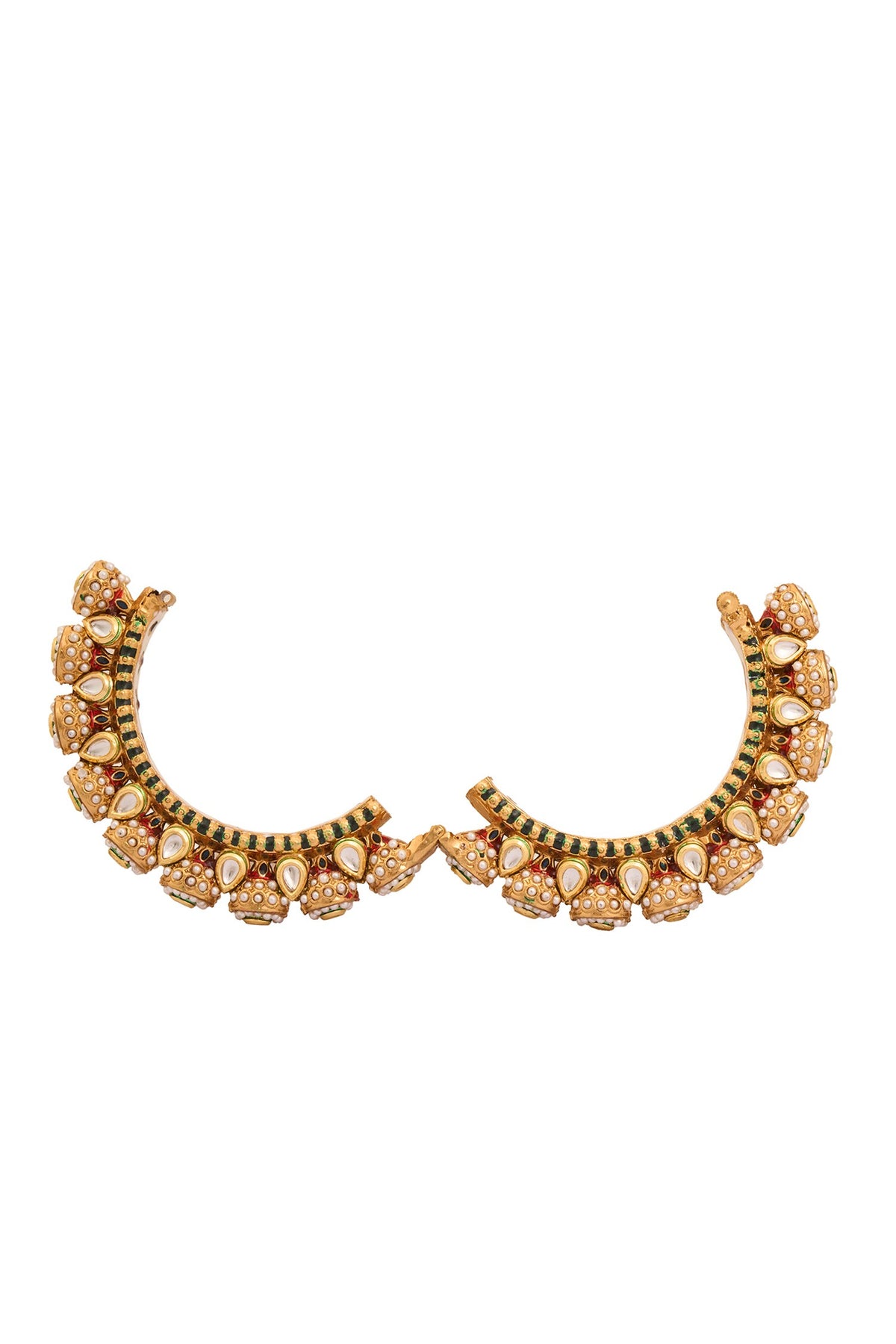 Natural Stone & Pearl Embellished Bangle 