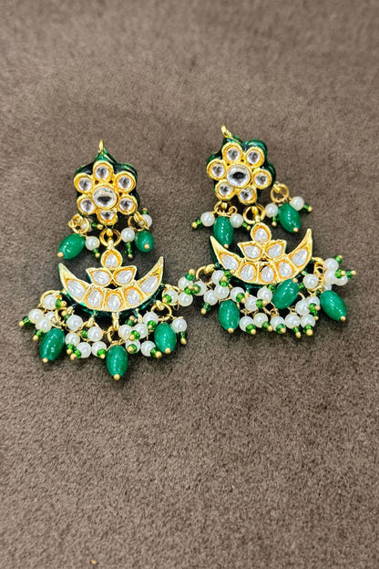 Kundan Pearl Chandbalis 