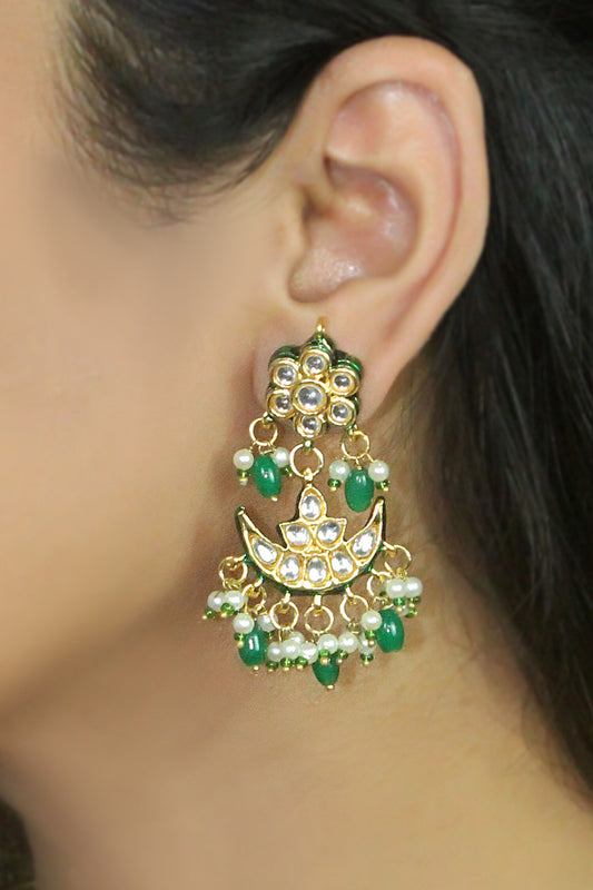 Kundan Pearl Chandbalis 