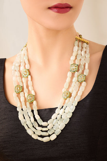 Kundan Beaded Multistrand Necklace 