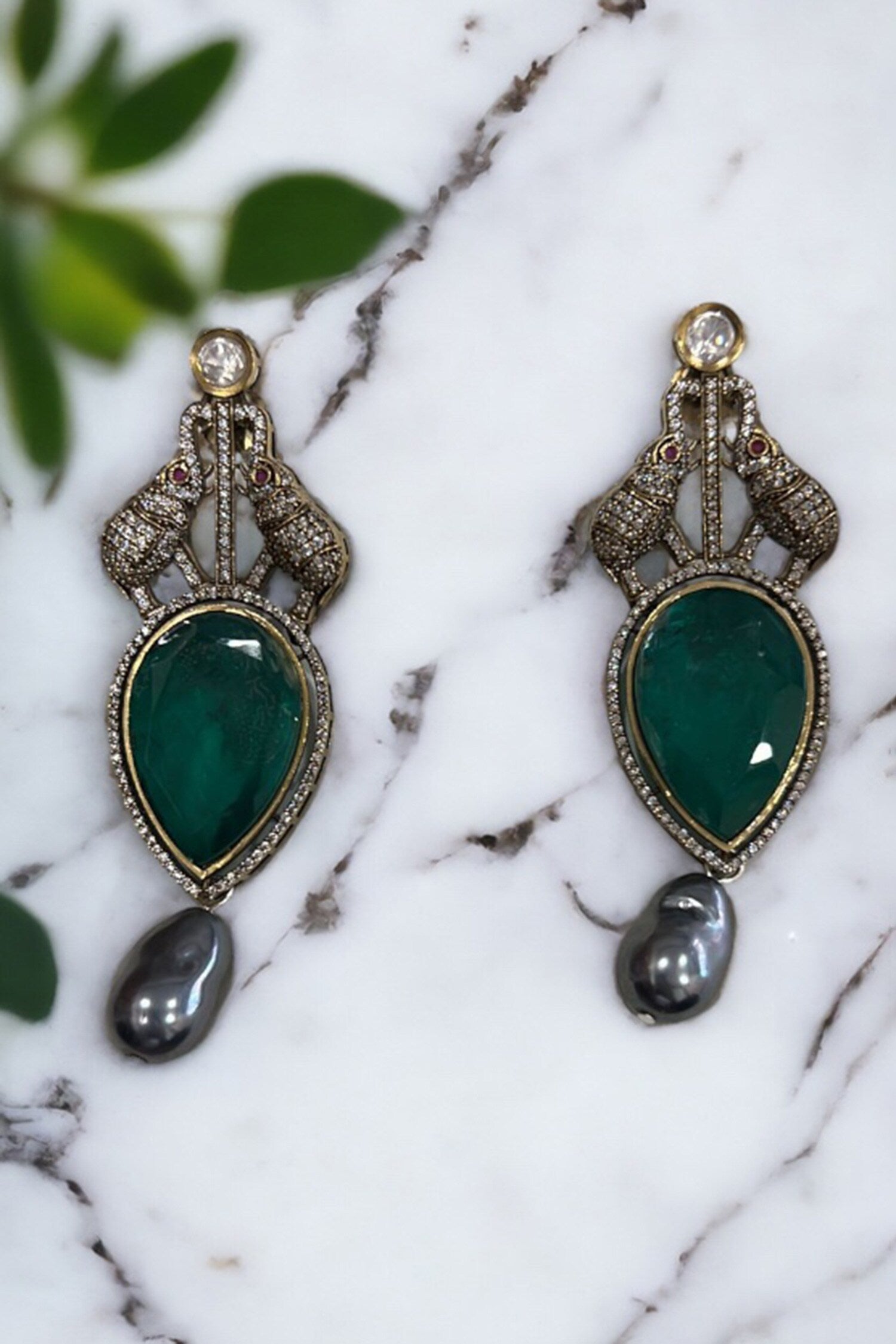 Majesty Tusker Drop Earrings 