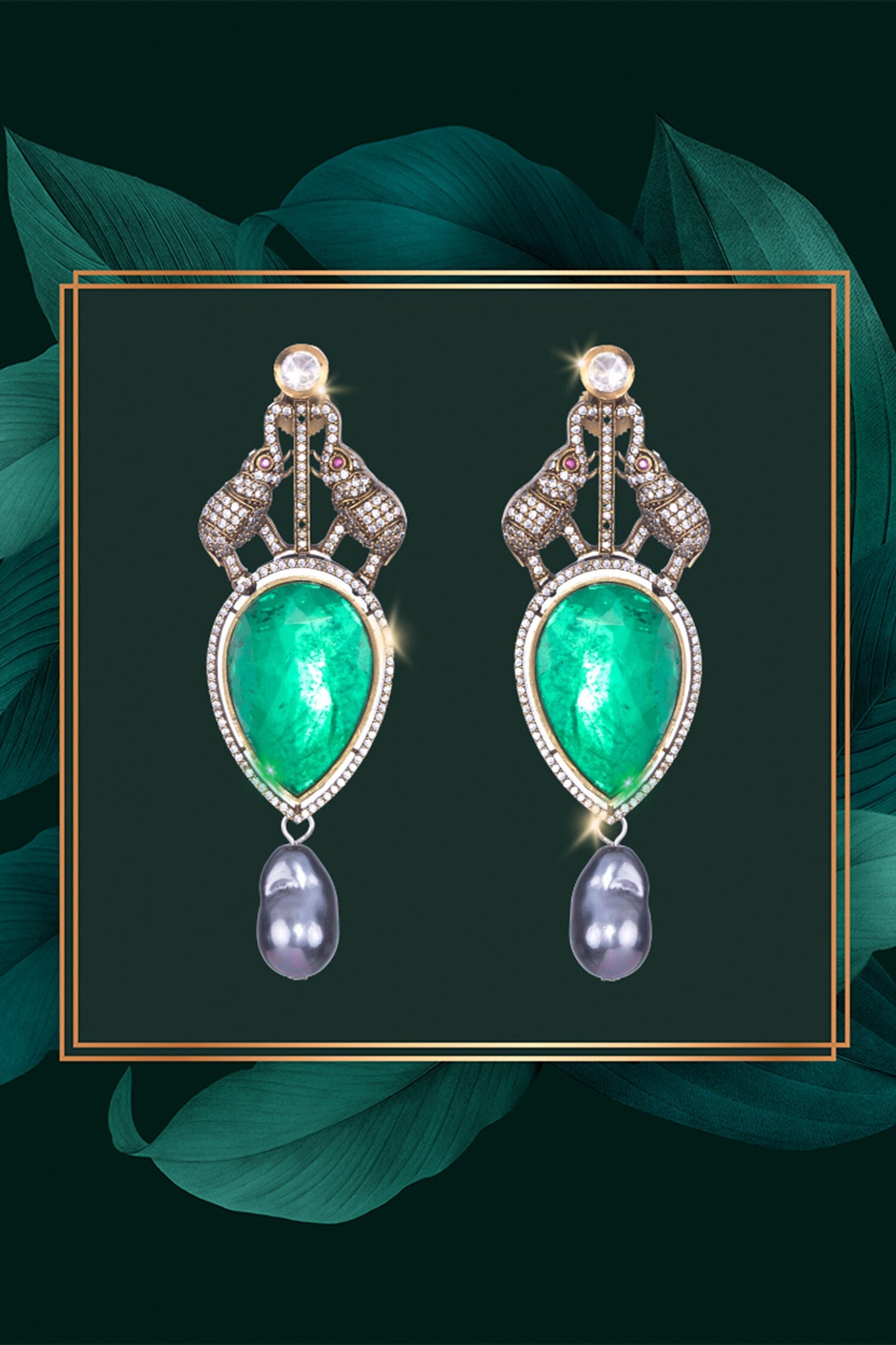 Majesty Tusker Drop Earrings 
