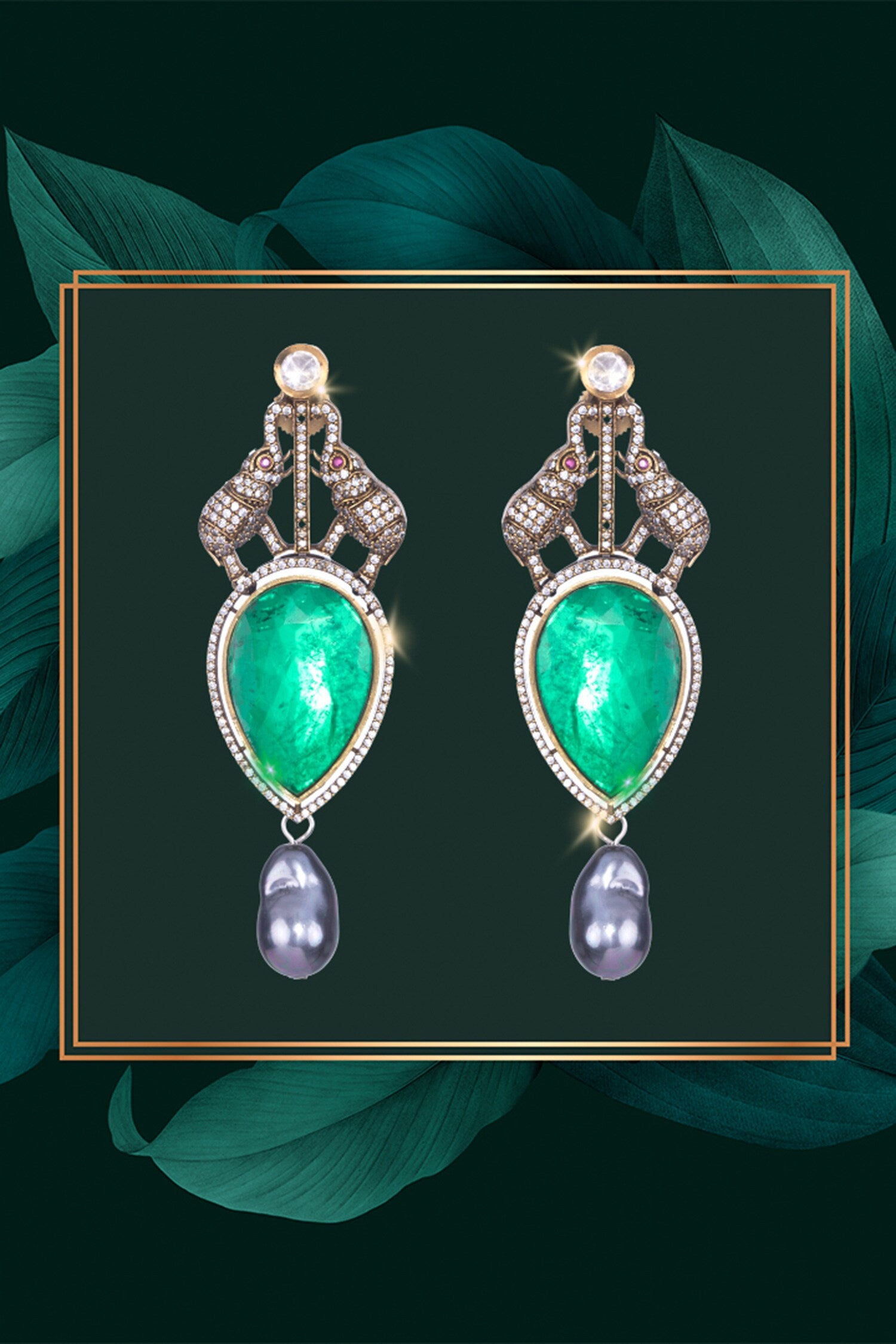 Majesty Tusker Drop Earrings 