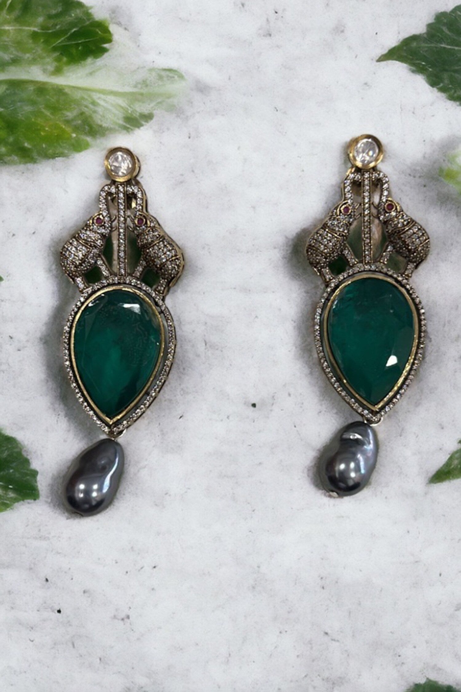 Majesty Tusker Drop Earrings 