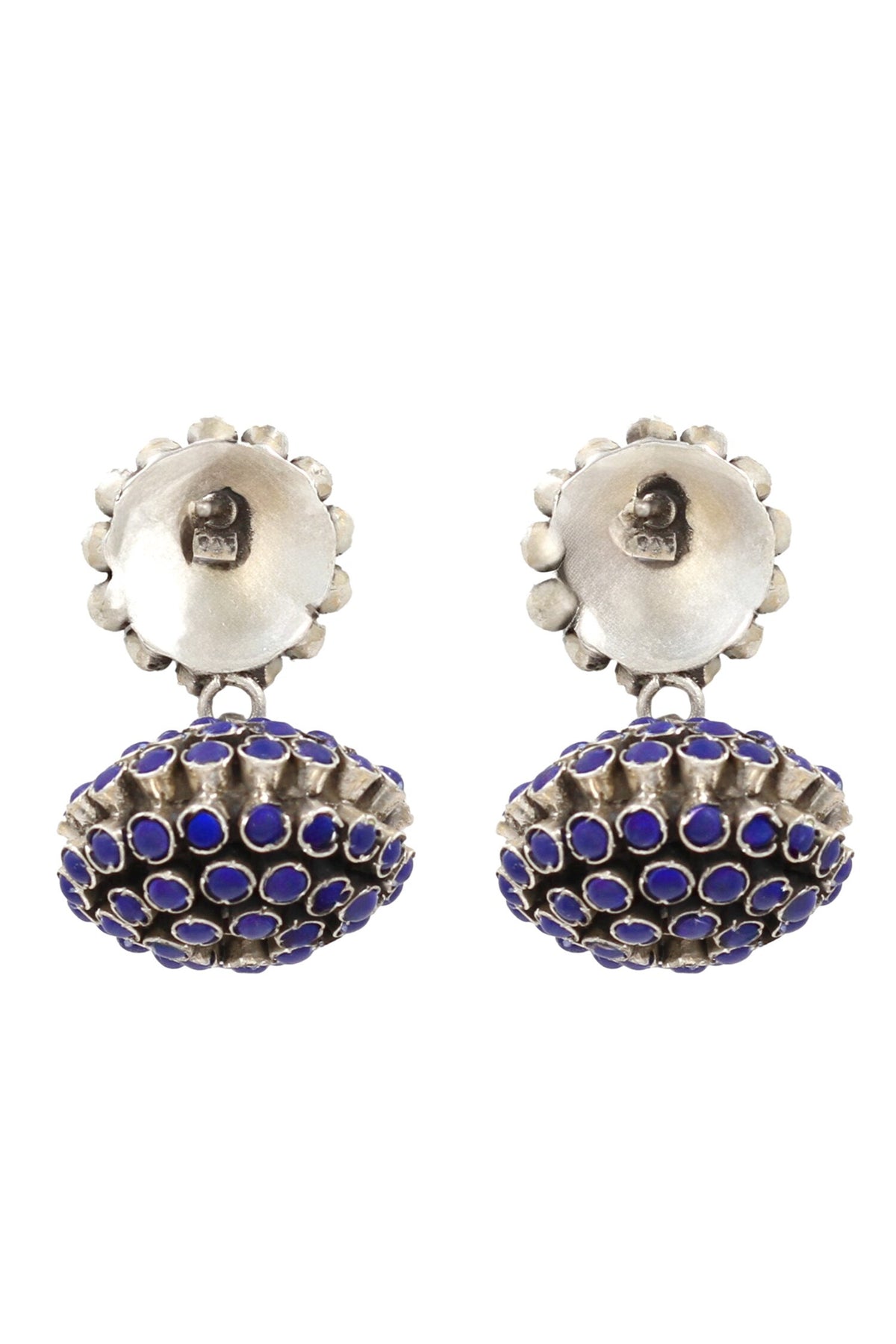 Lapis Stone Cluster Earrings 