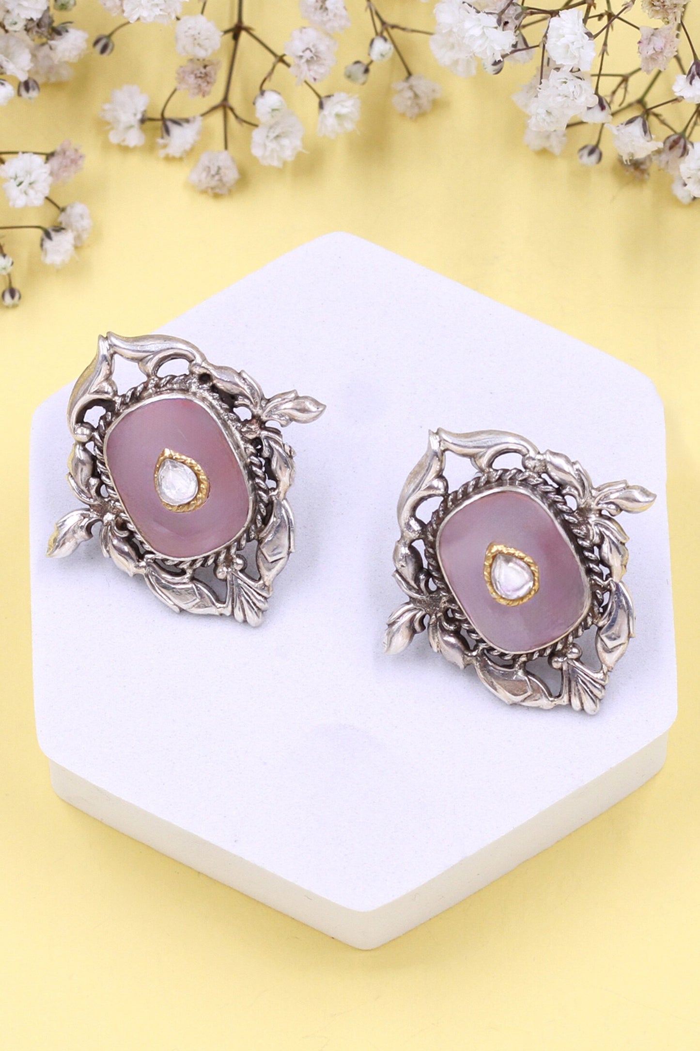 Floral Vine Stud Earrings 