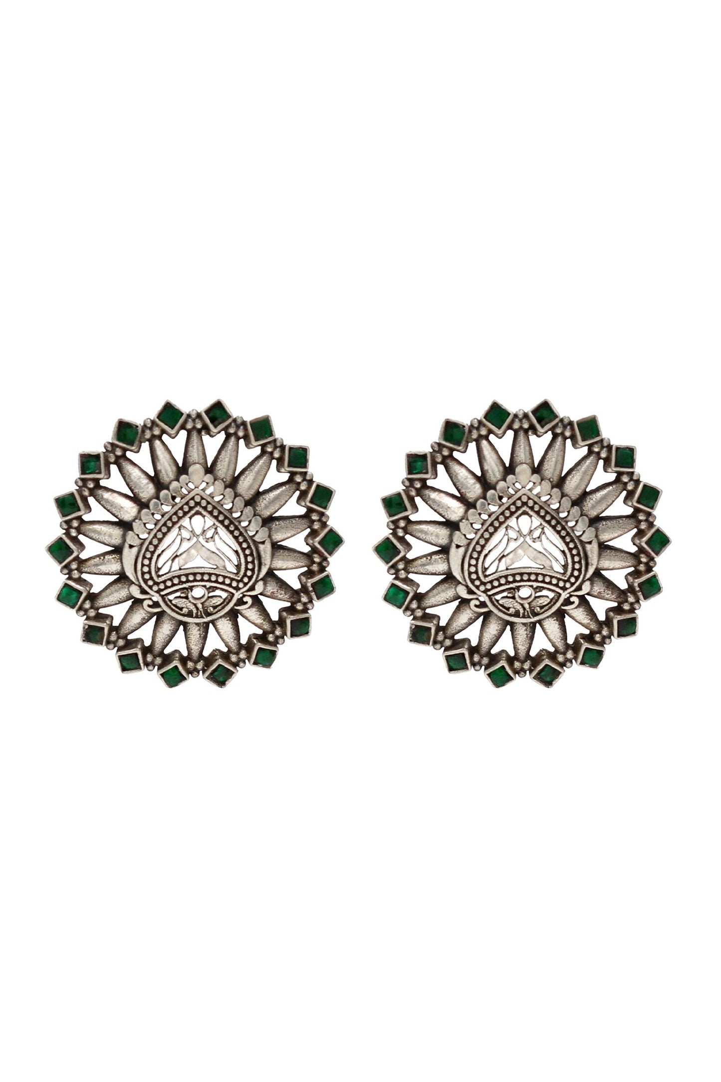 Hydro Stone Cutwork Stud Earrings 