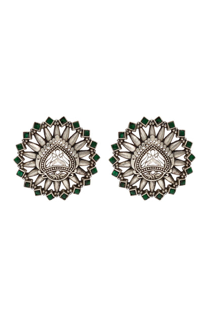 Hydro Stone Cutwork Stud Earrings 