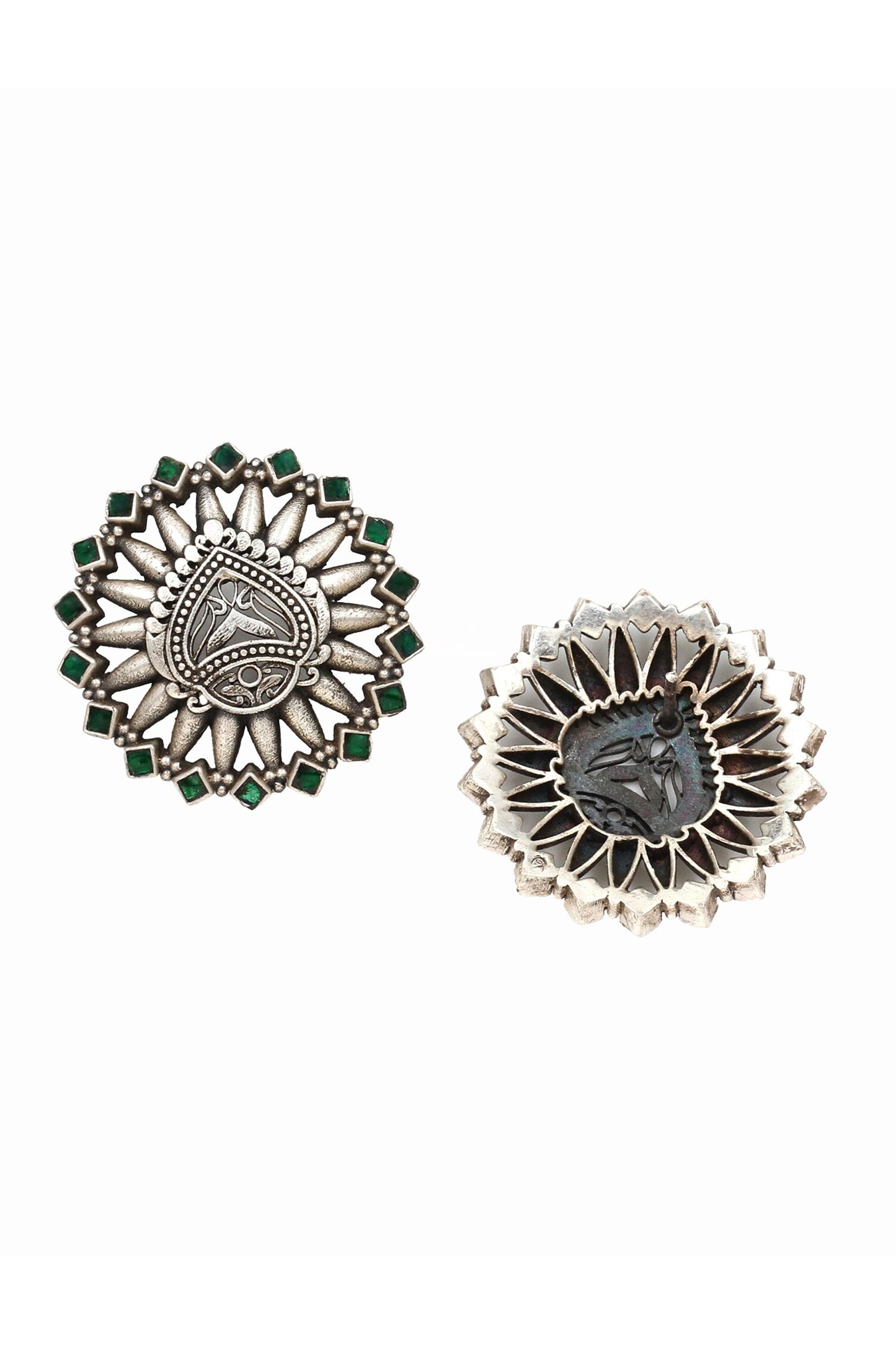 Hydro Stone Cutwork Stud Earrings 
