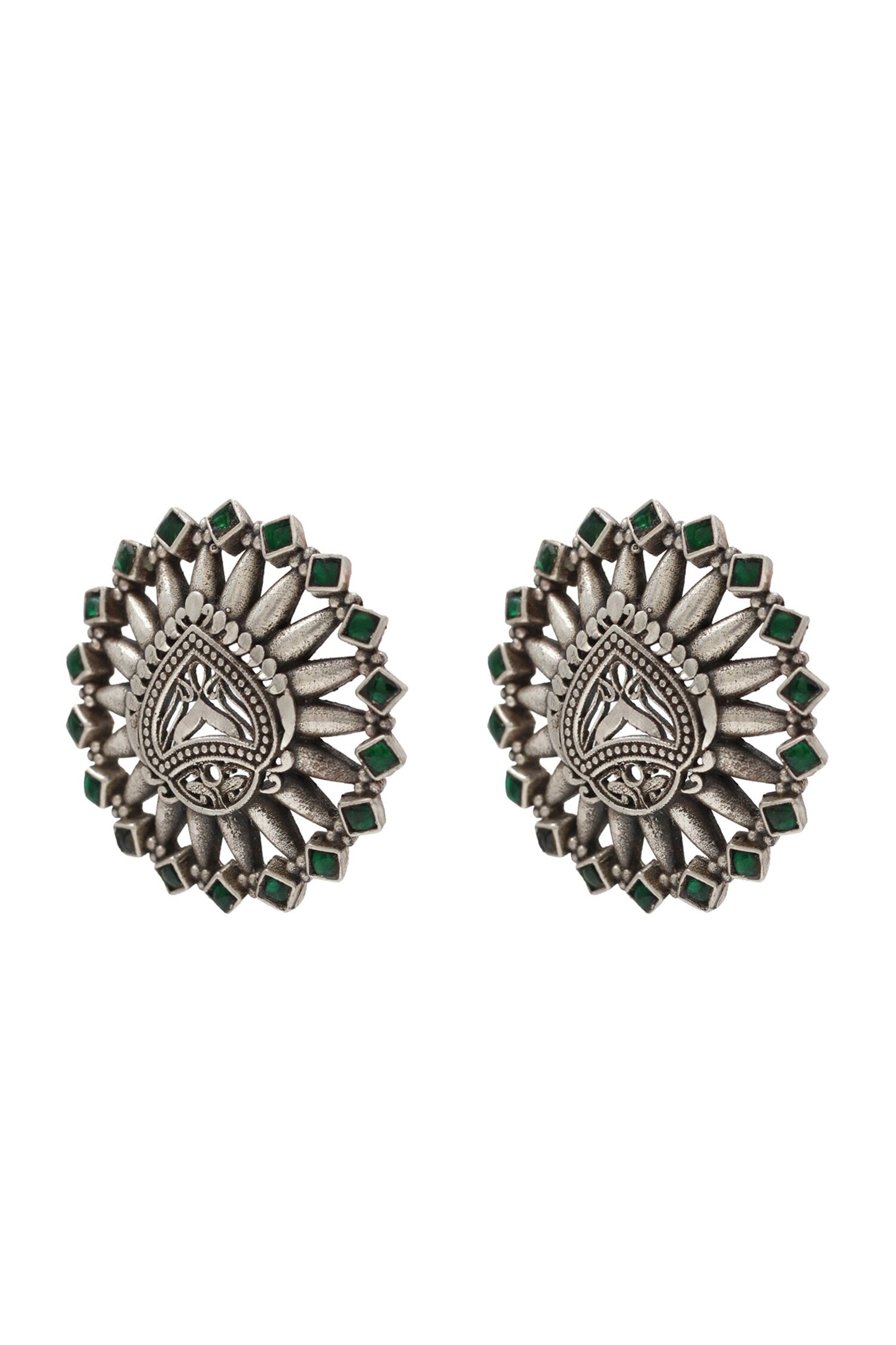 Hydro Stone Cutwork Stud Earrings 