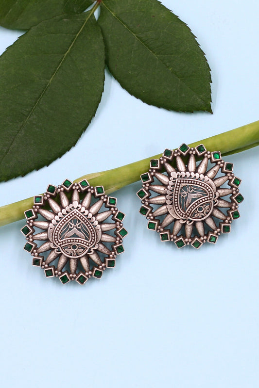 Hydro Stone Cutwork Stud Earrings 