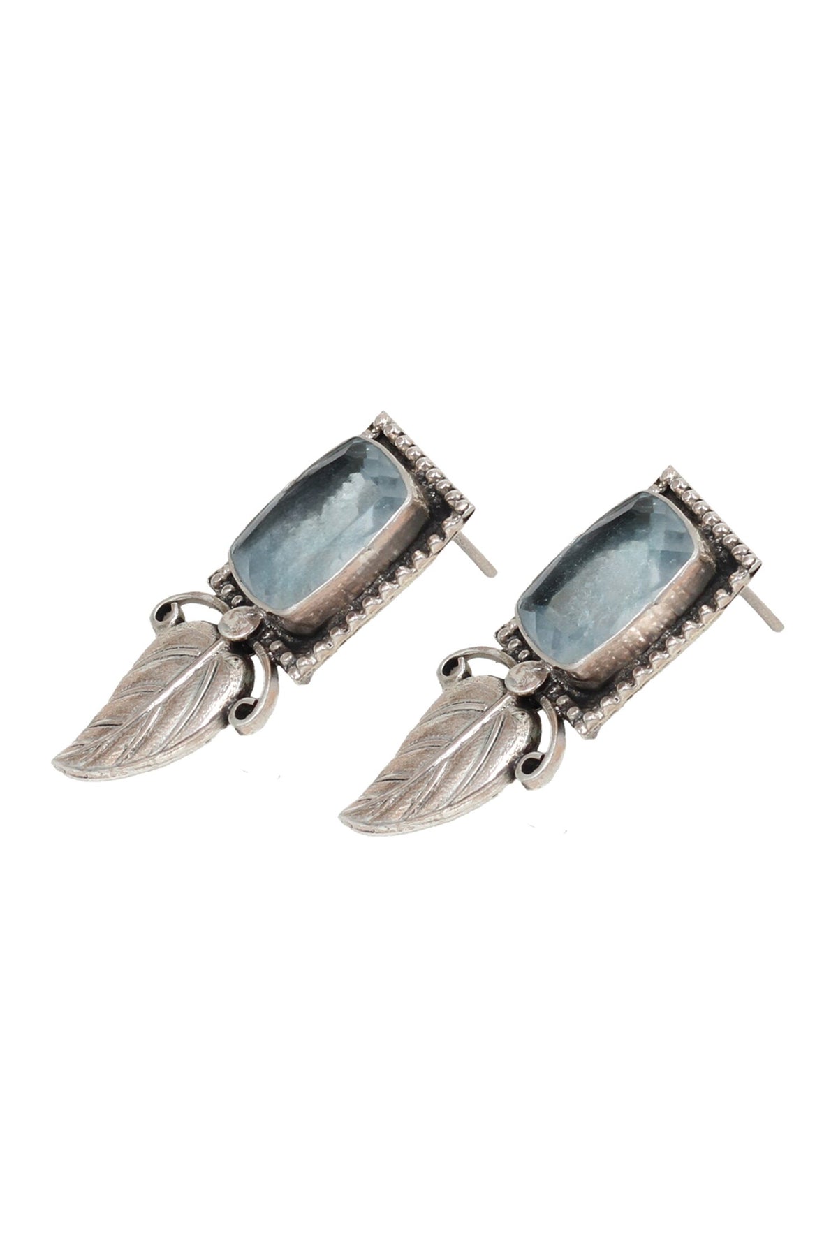 Hydro Stone Leaf Design Earrings 